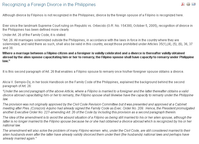 Filipina-Foreigner Divorce Law - Click To Enlarge